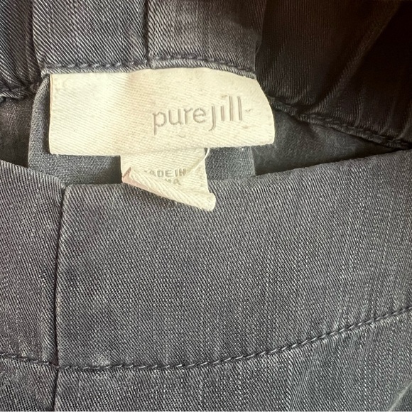 Pure Jill J.Jill Tall  Lyocell Tencel “Deep Blue” Wide Leg Pull On Pants - Picture 5 of 8